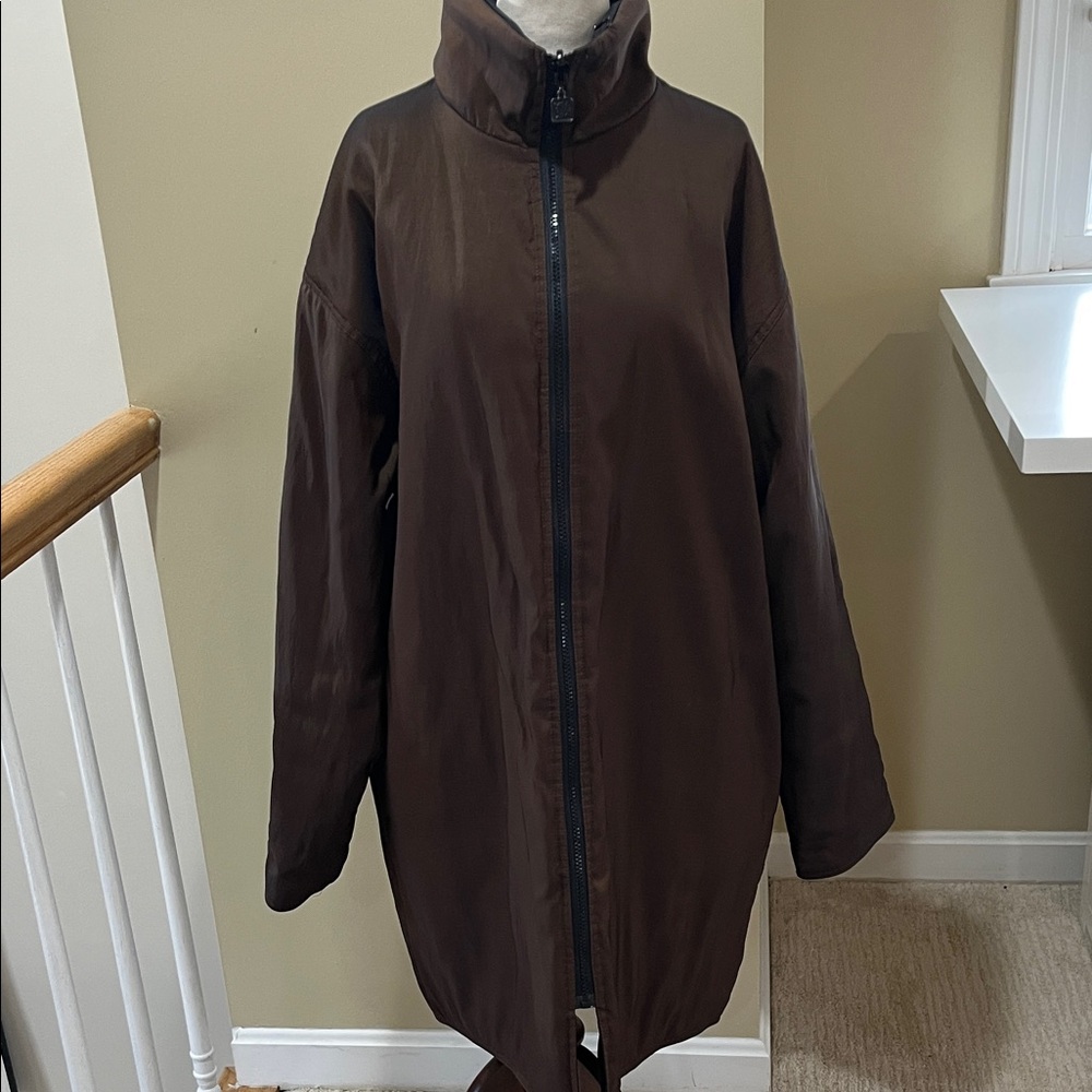Mycra Pac Now Bronze Black Reversible Coat/Jacket Size M EUC